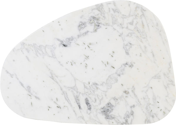Meridian Furniture Messina Genuine Marble Coffee Table with Sculptural Triple Column Base for Modern Living Rooms White Genuine Marble 99008White-CT