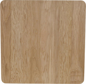 Meridian Furniture Ferrara Art Deco Square Coffee Table with Stone Base and Oak Top for Stylish Living Room Decor Beige 99009Beige-CT