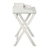 OSP Home Furnishings Barton Desk in White Wash finish  White Wash