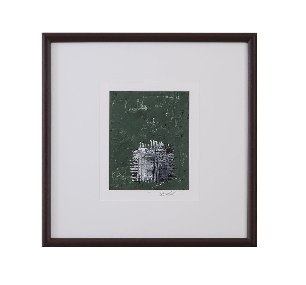 Basset Mirror Dual Limited Edition Framed Print On Fine Art Cotton Rag Paper - Perfect For Home Décor! Gray Wood Frame,Clear Glass 9902-268c