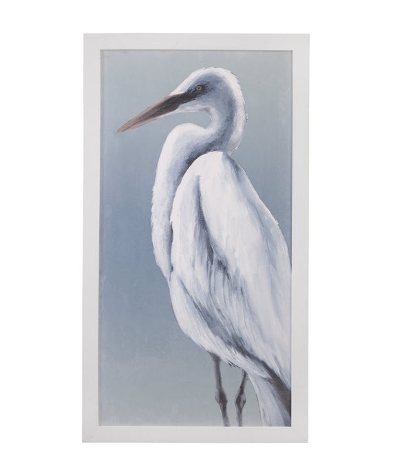 Basset Mirror Herald Framed Print With Textured Finish – Elegant Canvas Look In Modern Matte White Frame Decor White Wood Frame,Clear Glass 9902-278a