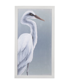 Basset Mirror Herald Framed Print With Textured Finish – Elegant Canvas Look In Modern Matte White Frame Decor White Wood Frame,Clear Glass 9902-278b