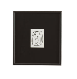 Basset Mirror Form Study Framed Print – Elegant 1" Matte Black Frame With Textured Black Matboard For Art Lovers Black Wood,Glass,Paper,Foam Core 9902-305b
