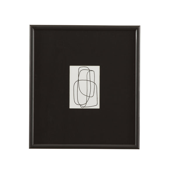Basset Mirror Form Study Framed Print – Elegant 1" Matte Black Frame With Textured Black Matboard For Art Lovers Black Wood,Glass,Paper,Foam Core 9902-305c