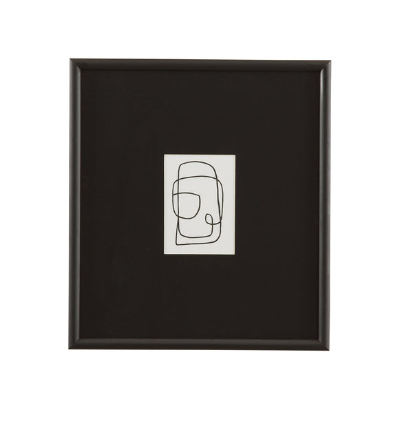 Basset Mirror Form Study Framed Print – Elegant 1" Matte Black Frame With Textured Black Matboard For Art Lovers Black Wood,Glass,Paper,Foam Core 9902-305e
