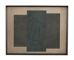 Basset Mirror Soft Slate Ii Framed Print In Elegant Black Oak Molding - Perfect Wall Art For Modern Decor Gray Wood,Glass,Paper,Foam Core 9902-311