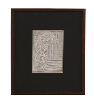 Basset Mirror Neutral Strokes Iv Framed Print - Elegant Artwork With Dark Walnut Frame And Carbon Black Matboard Black Wood,Glass,Paper,Foam Core 9902-314e
