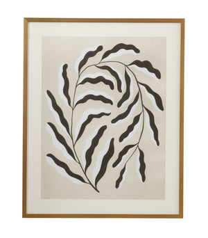 Basset Mirror Emerging Weeds Ii Framed Art Print In Elegant Gold Shadowbox With Soft White Matboard Accent Tan Wood,Glass,Paper,Foam Core 9902-336a