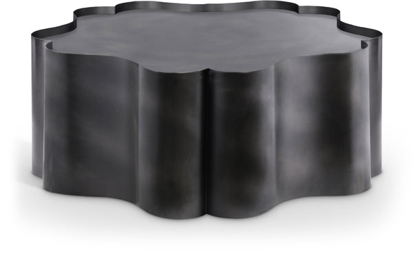 Meridian Furniture Eloise Sculptural Coffee Table with Artistic Base Detail for Stylish Modern Living Rooms Black Iron 99022Black-CT