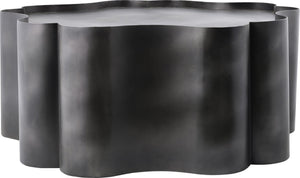 Meridian Furniture Eloise Sculptural Coffee Table with Artistic Base Detail for Stylish Modern Living Rooms Black Iron 99022Black-CT