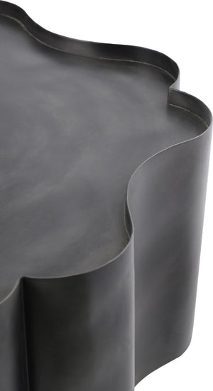 Meridian Furniture Eloise Sculptural Coffee Table with Artistic Base Detail for Stylish Modern Living Rooms Black Iron 99022Black-CT