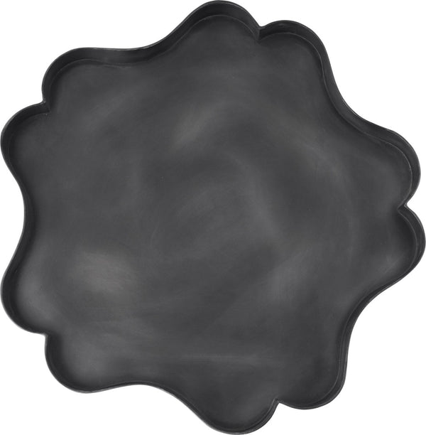 Meridian Furniture Eloise Sculptural Clover Forged Iron Accent End Table for Eclectic Modern Interiors Black 99022Black-ET