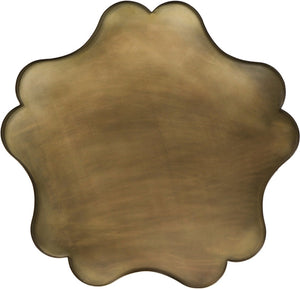 Meridian Furniture Eloise Sculptural Coffee Table with Artistic Base Detail for Stylish Modern Living Rooms Brass Iron 99022Gold-CT