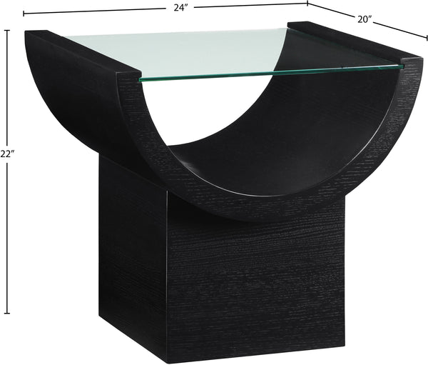 Beverwil Black End Table 99023Black-ET Meridian Furniture