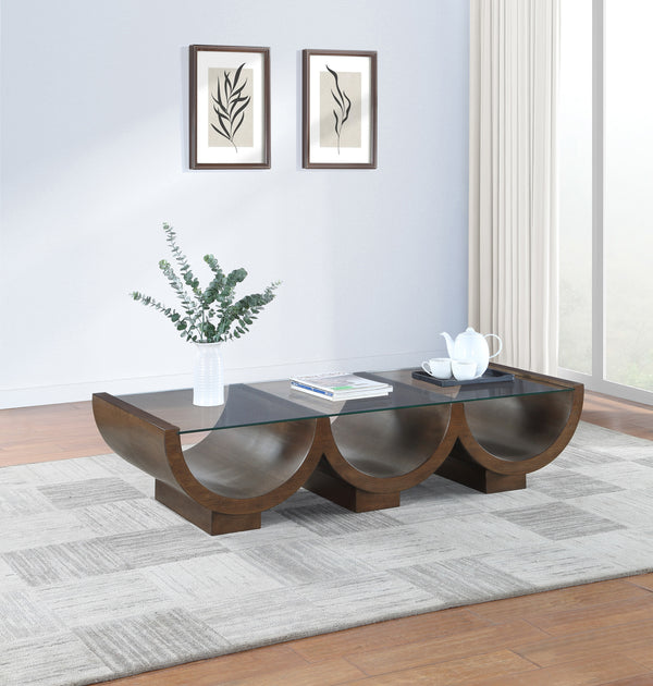 Beverwil Brown Coffee Table 99023Brown-CT Meridian Furniture