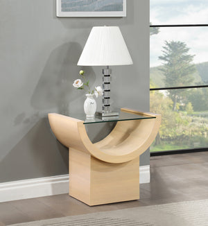 Beverwil Natural Oak End Table 99023Natural-ET Meridian Furniture