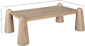 Wyndham Natural Oak Coffee Table 99024Natural-CT Meridian Furniture