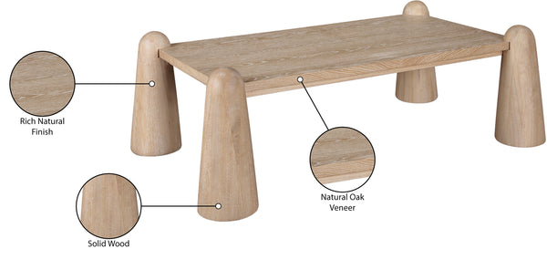 Wyndham Natural Oak Coffee Table 99024Natural-CT Meridian Furniture