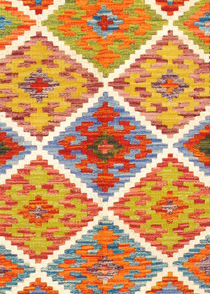 Pasargad Home Kilim Collection Handcrafted Reversible Wool Area Rug For Timeless Elegance   990250 4x7