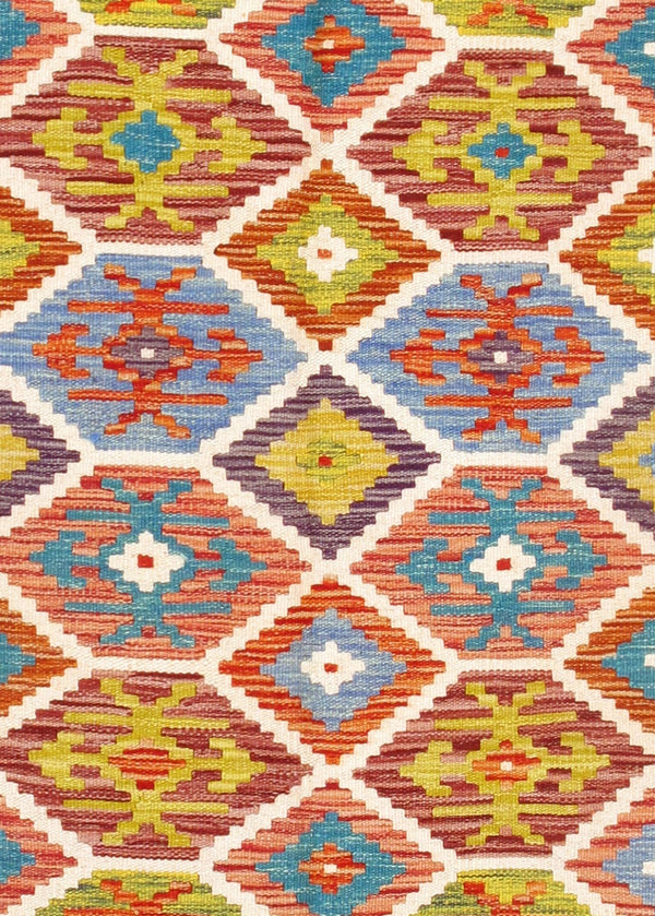 Pasargad Home Kilim Collection Handcrafted Reversible Wool Area Rug For Timeless Elegance   990251 4x7