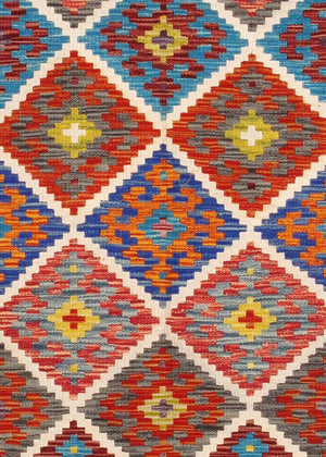 Pasargad Home Kilim Collection Handcrafted Reversible Wool Area Rug For Timeless Elegance   990253 4x7