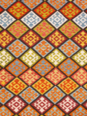 Pasargad Home Kilim Collection Handcrafted Reversible Wool Area Rug For Timeless Elegance   990256 8x11