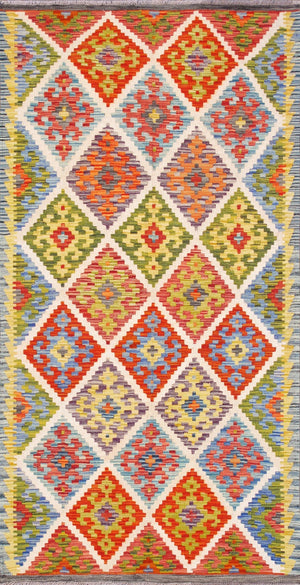 Pasargad Home Kilim Collection Handcrafted Reversible Wool Area Rug For Timeless Elegance   990257 4x7