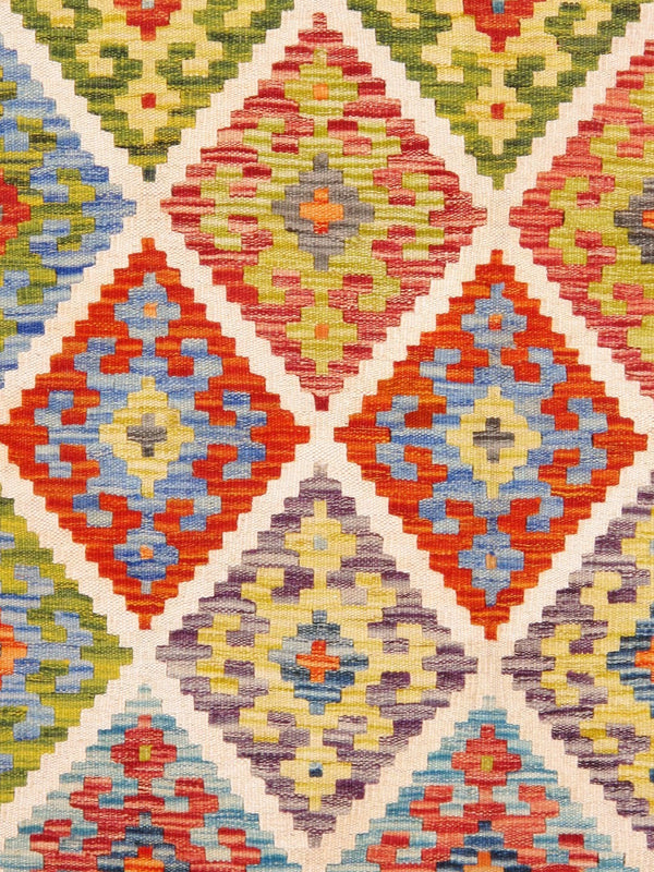 Pasargad Home Kilim Collection Handcrafted Reversible Wool Area Rug For Timeless Elegance   990257 4x7