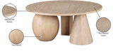 Revive Natural Oak Coffee Table 99025Natural-CT Meridian Furniture