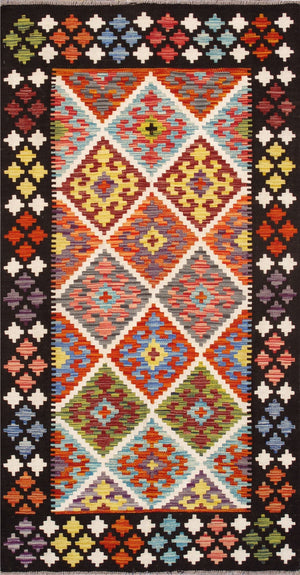 Pasargad Home Kilim Collection Handcrafted Reversible Wool Area Rug For Timeless Elegance   990260 4x6