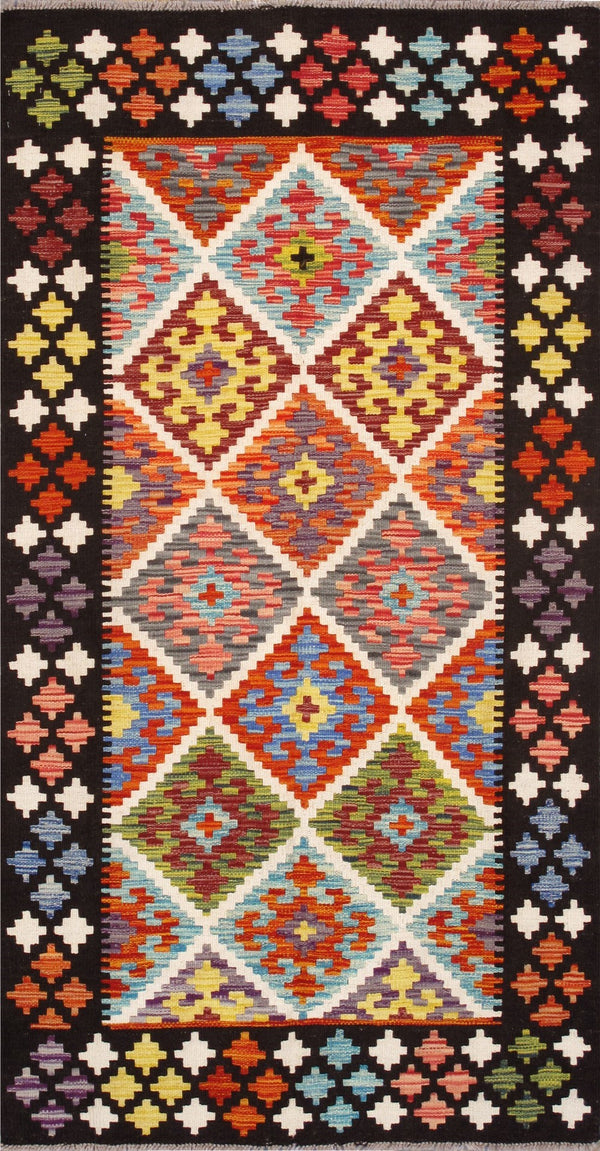 Pasargad Home Kilim Collection Handcrafted Reversible Wool Area Rug For Timeless Elegance   990260 4x6