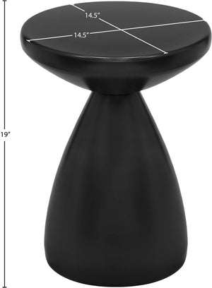 Meridian Furniture Anika Sculptural End Table with Geometric Open Frame for Modern Living and Bedroom Spaces Black Iron 99026Black-ET