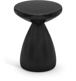 Meridian Furniture Anika Sculptural End Table with Geometric Open Frame for Modern Living and Bedroom Spaces Black Iron 99026Black-ET