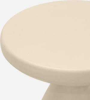 Meridian Furniture Anika Sculptural End Table with Geometric Open Frame for Modern Living and Bedroom Spaces Cream Iron 99026Cream-ET