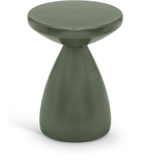 Meridian Furniture Anika Sculptural End Table with Geometric Open Frame for Modern Living and Bedroom Spaces Green Iron 99026Green-ET