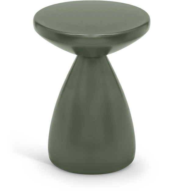 Meridian Furniture Anika Sculptural End Table with Geometric Open Frame for Modern Living and Bedroom Spaces Green Iron 99026Green-ET