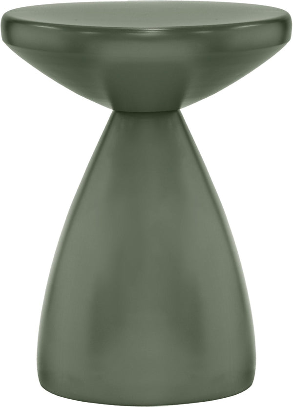 Meridian Furniture Anika Sculptural End Table with Geometric Open Frame for Modern Living and Bedroom Spaces Green Iron 99026Green-ET