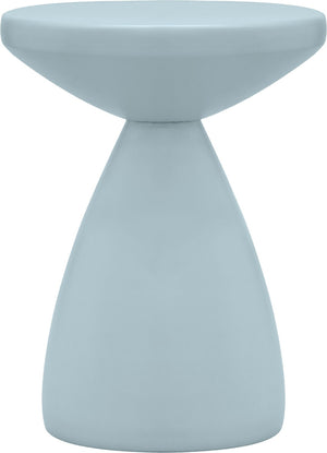 Meridian Furniture Anika Sculptural End Table with Geometric Open Frame for Modern Living and Bedroom Spaces Light Blue Iron 99026LtBlu-ET