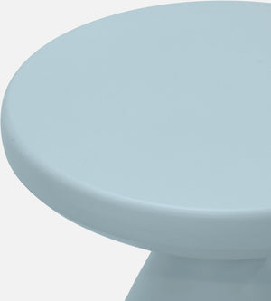 Meridian Furniture Anika Sculptural End Table with Geometric Open Frame for Modern Living and Bedroom Spaces Light Blue Iron 99026LtBlu-ET