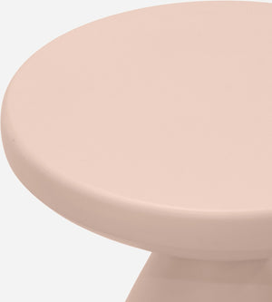 Meridian Furniture Anika Sculptural End Table with Geometric Open Frame for Modern Living and Bedroom Spaces Pink Iron 99026Pink-ET