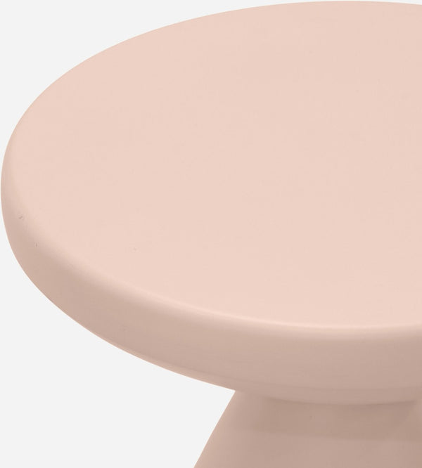 Meridian Furniture Anika Sculptural End Table with Geometric Open Frame for Modern Living and Bedroom Spaces Pink Iron 99026Pink-ET