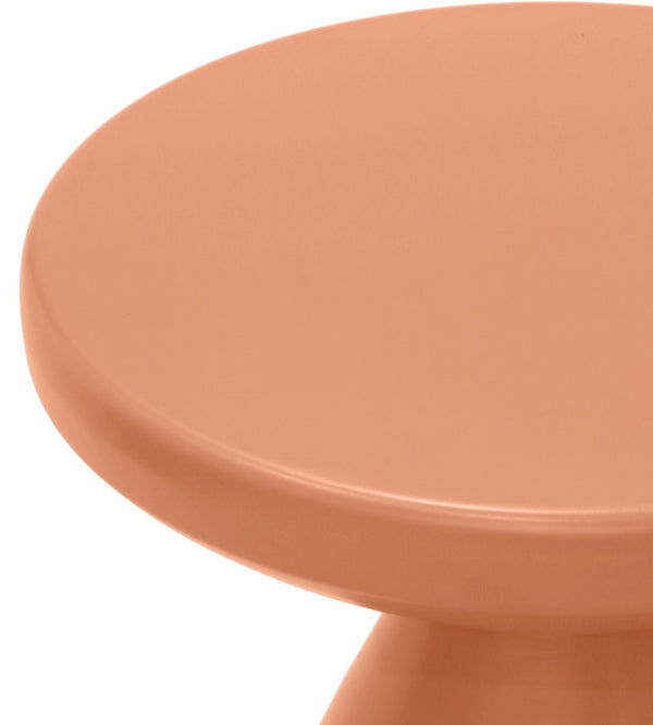 Meridian Furniture Anika Sculptural End Table with Geometric Open Frame for Modern Living and Bedroom Spaces Salmon Iron 99026Salmon-ET