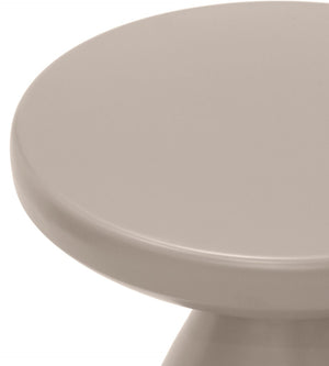 Meridian Furniture Anika Sculptural End Table with Geometric Open Frame for Modern Living and Bedroom Spaces Taupe Iron 99026Taupe-ET