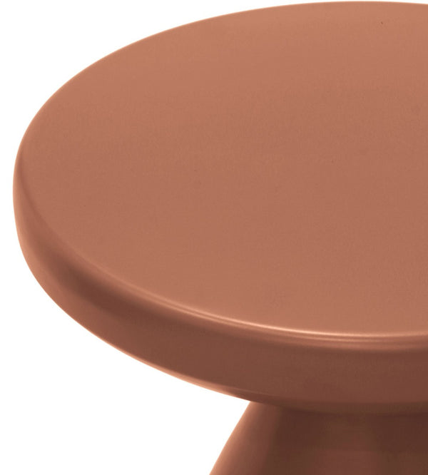 Meridian Furniture Anika Sculptural End Table with Geometric Open Frame for Modern Living and Bedroom Spaces Terracotta Iron 99026Terracotta-ET