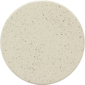 Meridian Furniture Anika Sculptural End Table with Geometric Open Frame for Modern Living and Bedroom Spaces Cream Iron Terrazzo 99027Cream-ET