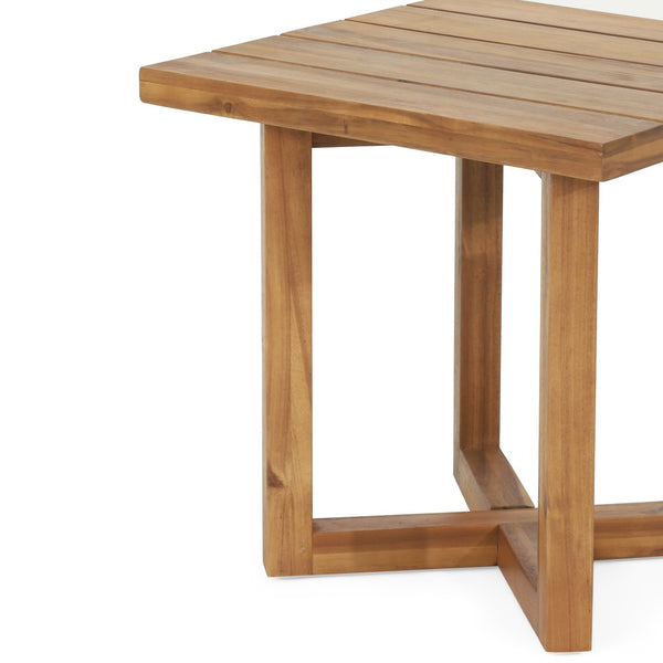 English Elm Set of 3 Solid Acacia Outdoor Lounge Chairs with Cushions and Slatted Side Table N769P303159A_2_74312.00