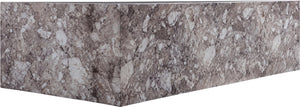 Meridian Furniture Piazza Concrete Coffee Table Art Deco Marble Effect for Indoor Outdoor Patio Living Brown 99029Brown-CT
