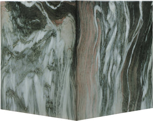 Meridian Furniture Piazza Concrete End Table with Art Deco Marble Finish for Indoor Outdoor Patio Use Green 99029Green-ET