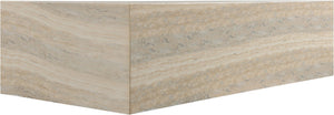 Meridian Furniture Piazza Concrete Coffee Table Art Deco Marble Effect for Indoor Outdoor Patio Living Natural 99029Travertine-CT