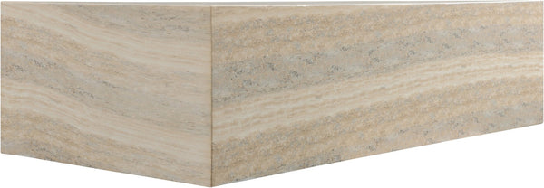 Meridian Furniture Piazza Concrete Coffee Table Art Deco Marble Effect for Indoor Outdoor Patio Living Natural 99029Travertine-CT